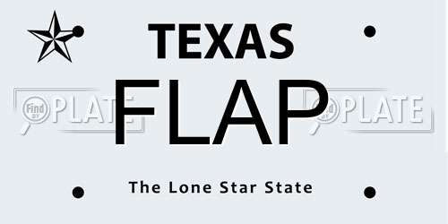FLAP Texas License Plate
