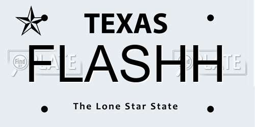 FLASHH Texas License Plate