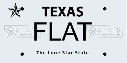 FLAT Texas License Plate