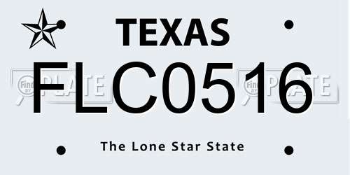 FLC0516 Texas License Plate