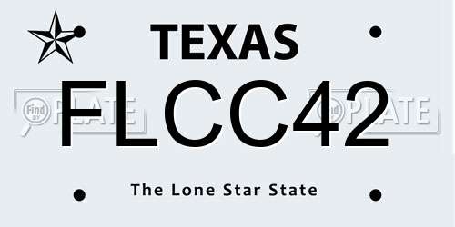 FLCC42 Texas License Plate