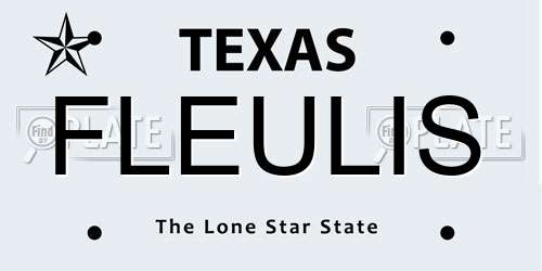 FLEULIS Texas License Plate