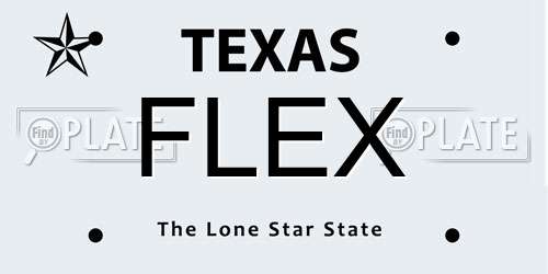 FLEX Texas License Plate