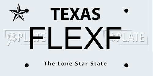 FLEXF Texas License Plate