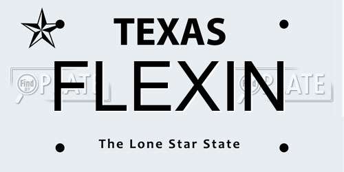 FLEXIN Texas License Plate