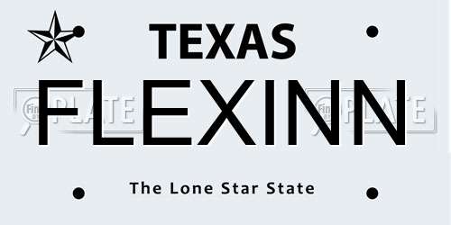 FLEXINN Texas License Plate
