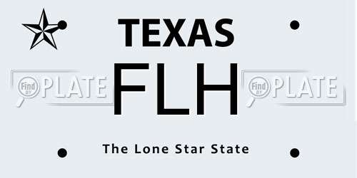 FLH Texas License Plate