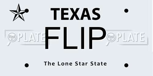 FLIP Texas License Plate