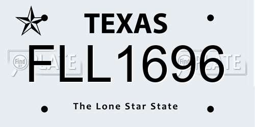 FLL1696 Texas License Plate