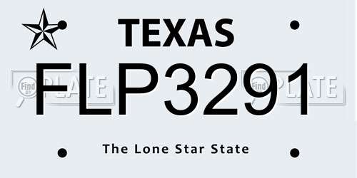 FLP3291 Texas License Plate