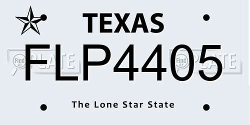 FLP4405 Texas License Plate