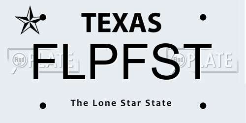 FLPFST Texas License Plate