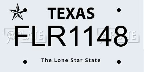 FLR1148 Texas License Plate