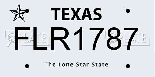 FLR1787 Texas License Plate