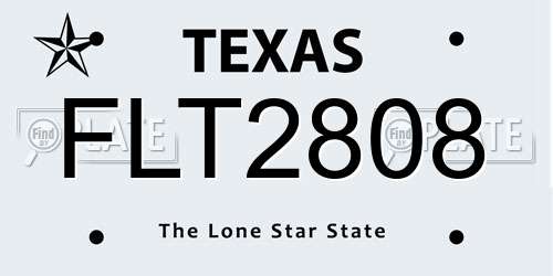 FLT2808 Texas License Plate