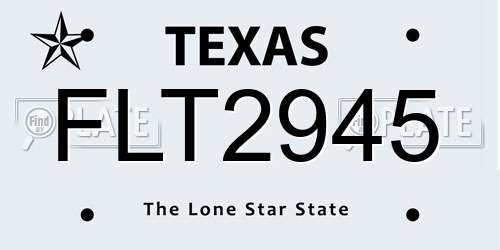 FLT2945 Texas License Plate