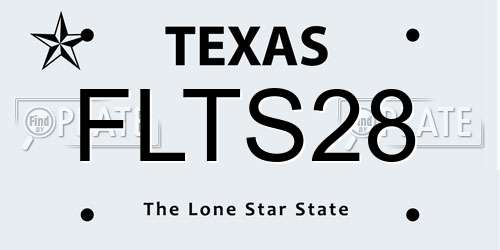 FLTS28 Texas License Plate