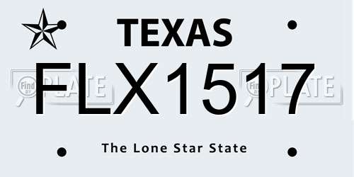 FLX1517 Texas License Plate