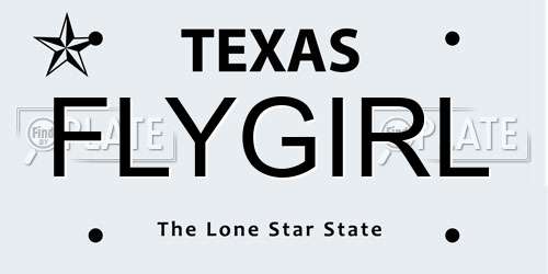 FLYGIRL Texas License Plate