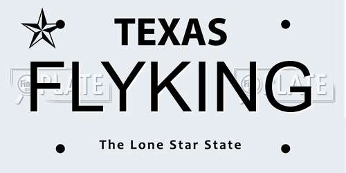 FLYKING Texas License Plate
