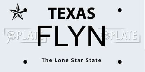FLYN Texas License Plate