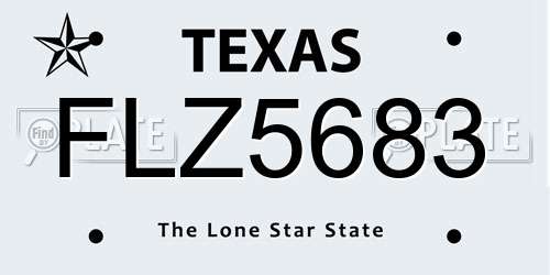 FLZ5683 Texas License Plate