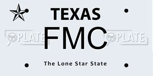 FMC Texas License Plate