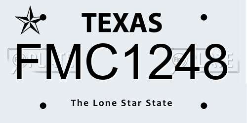 FMC1248 Texas License Plate