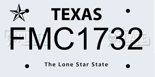 FMC1732 Texas License Plate