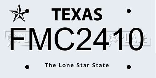 FMC2410 Texas License Plate