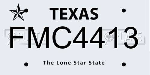 FMC4413 Texas License Plate