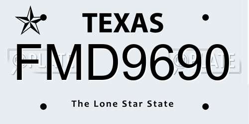 FMD9690 Texas License Plate