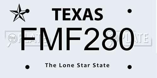 FMF280 Texas License Plate