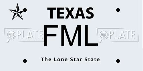FML Texas License Plate
