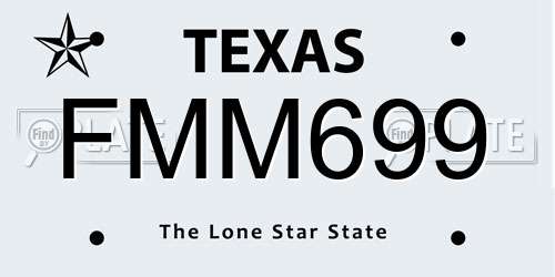 FMM699 Texas License Plate