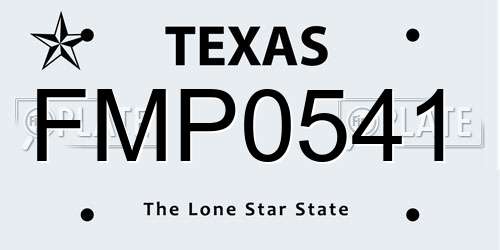 FMP0541 Texas License Plate