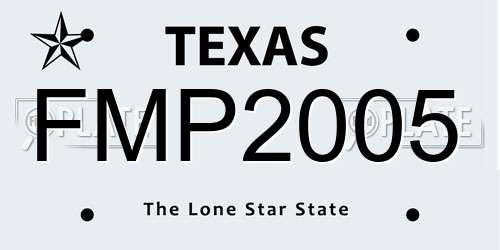 FMP2005 Texas License Plate