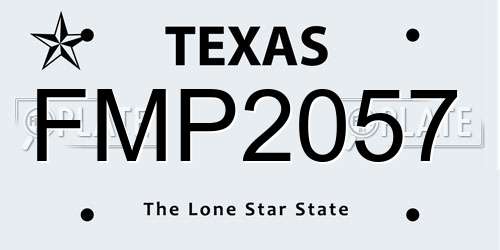 FMP2057 Texas License Plate