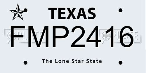 FMP2416 Texas License Plate