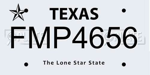 FMP4656 Texas License Plate