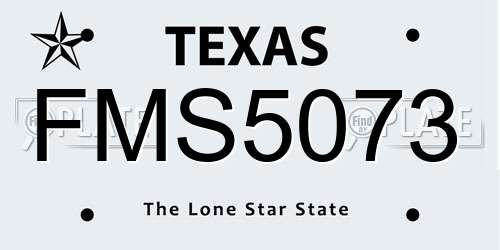 FMS5073 Texas License Plate