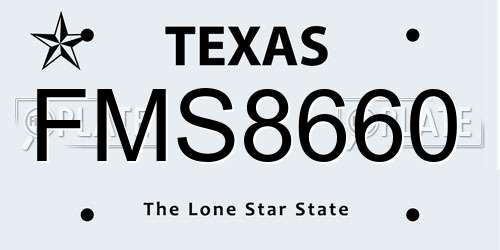 FMS8660 Texas License Plate