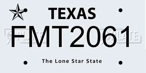 FMT2061 Texas License Plate