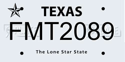 FMT2089 Texas License Plate