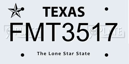 FMT3517 Texas License Plate