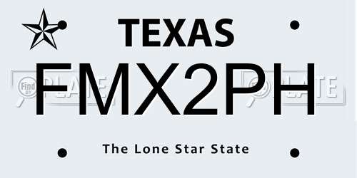FMX2PH Texas License Plate