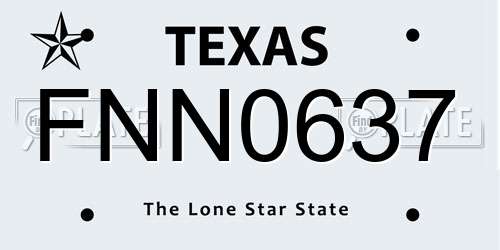 FNN0637 Texas License Plate