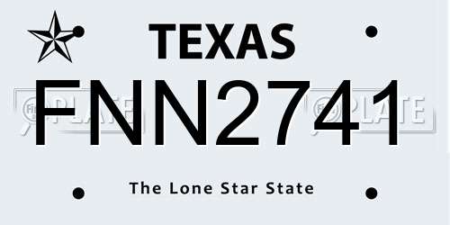 FNN2741 Texas License Plate