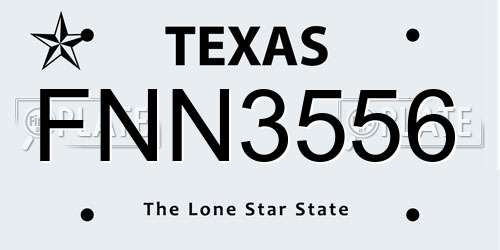 FNN3556 Texas License Plate