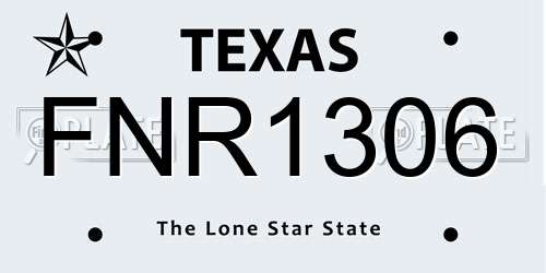 FNR1306 Texas License Plate